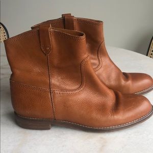 Madewell tan leather ankle boots-Size 7